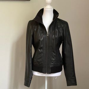 Women’s Black Rivet Leather Jacket